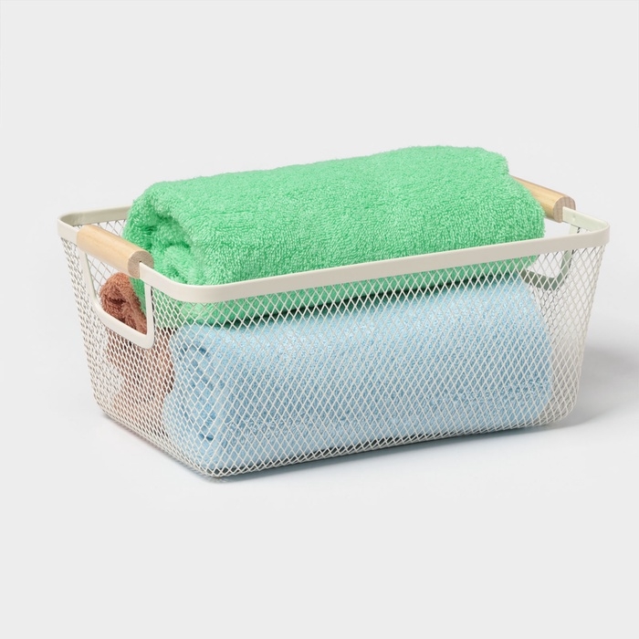 Корзинка универсальная прямоугольная  Корзинка универсальная прямоугольная "Миди", 32х20,5х14 см, цвет бежевый