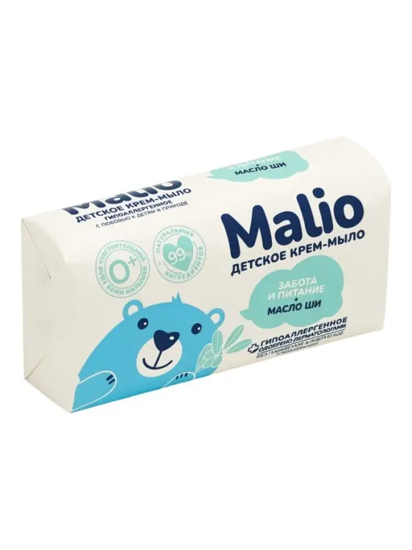 Крем-мыло туалетное детское "Малио" масло ши, 140 г