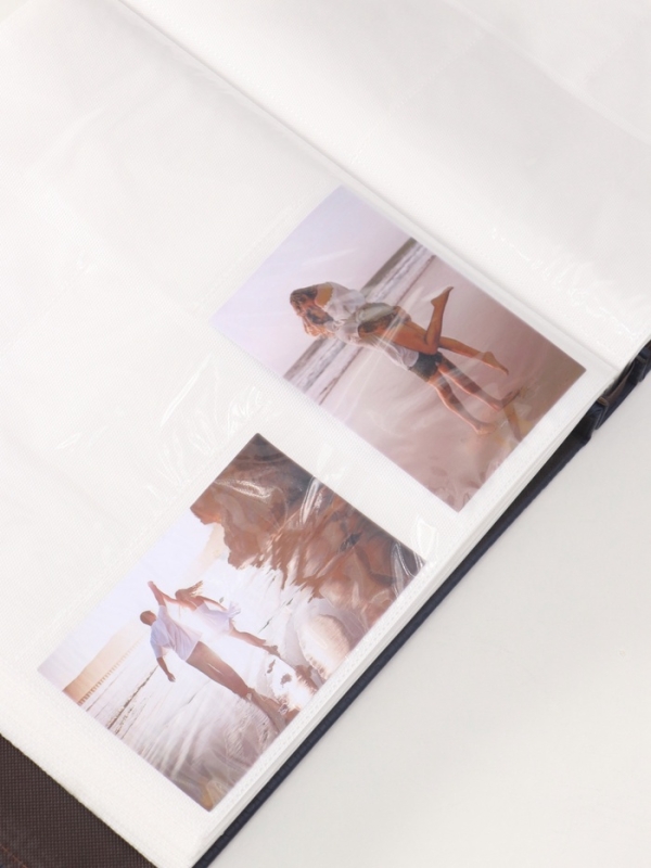 Фотоальбом на 500 фото 10х15 см "Греческий узор" кожзам, синий, в коробке 5,5х32,5х34 см