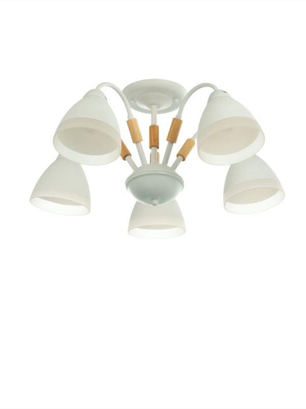 Люстра Люстра "Нельсен" 5хЕ27 40Вт белый 57х57х25 см