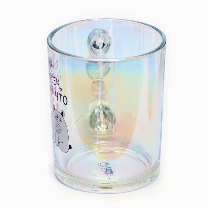 Кружка стеклянная «Мир прекрасен», 350 мл Кружка стеклянная «Мир прекрасен», 350 мл