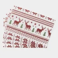 Салфетки сервировочные на стол Доляна &laquo;Новый Год&raquo;, 4 шт., 45&times;30 см, белые