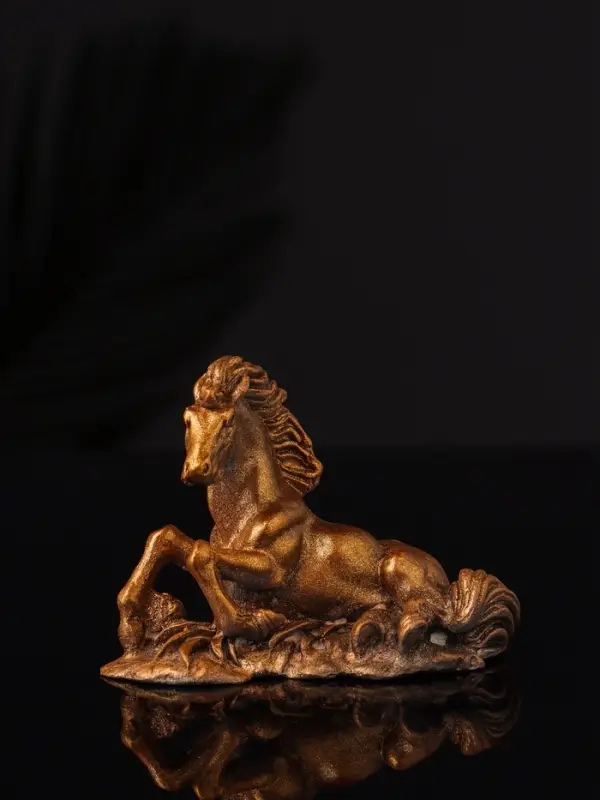 Фигура "Лошадь лежит" 8х6х3 см, бронза