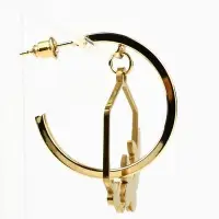 Серьги кольца с подвесом бабочками &laquo;Самой особенной&raquo;, 3 см