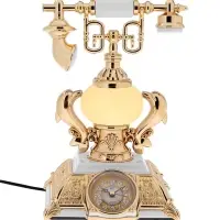 Часы-светильник "Ретро телефон", белый, с будильником, 28.5 х 18 х 18 см Часы-светильник "Ретро телефон", белый, с будильником, 28.5 х 18 х 18 см