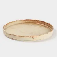 Тарелка с бортиком Magistro Organic brown, d=28.2 см, фарфор, бежевая