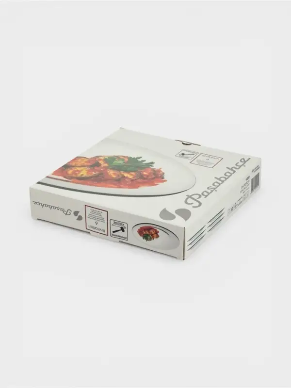 Набор тарелок Paşabah&ccedil;e Invitation, d=26 см, 6 шт., стекло. прозрачный