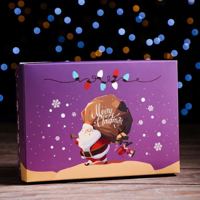 Подарочная коробка сборная «Новогодний волшебник», 21×15×5.7 см Подарочная коробка сборная «Новогодний волшебник», 21×15×5.7 см