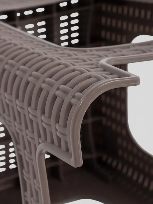 Табурет квадратный Rattan, 363&times;363&times;448 мм, пластиковый, цвет песчаная бухта