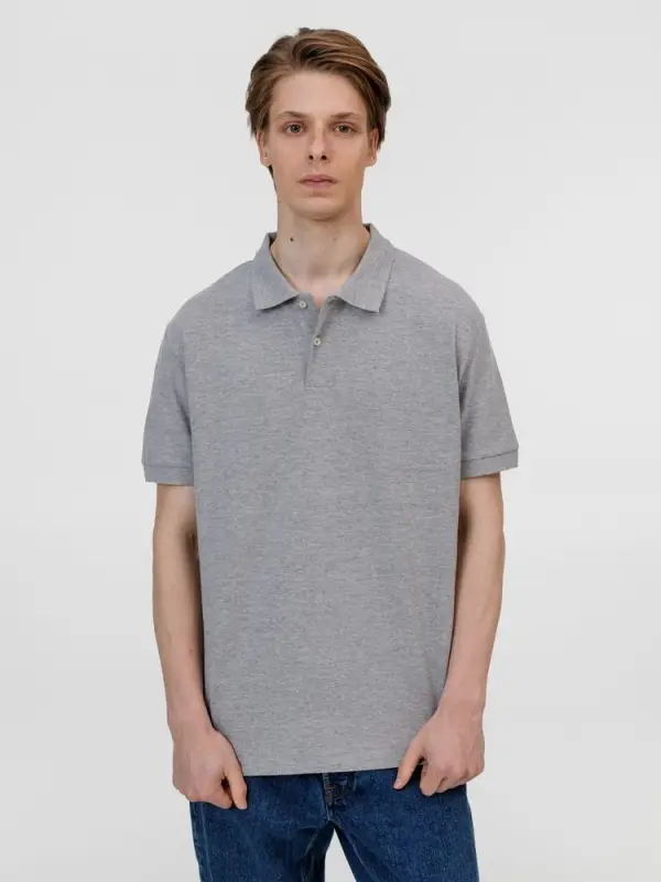 Рубашка поло унисекс Pacific, серый меланж, размер XXL