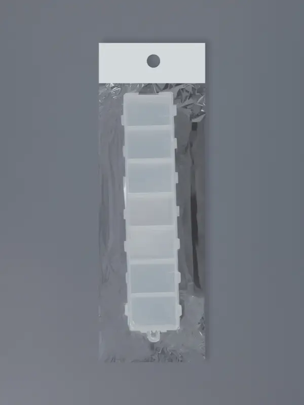 Органайзер для хранения мелочей, с подвесом, 2 шт., 14 ячеек, 15.2&times;3.2&times;1.8 см, прозрачный