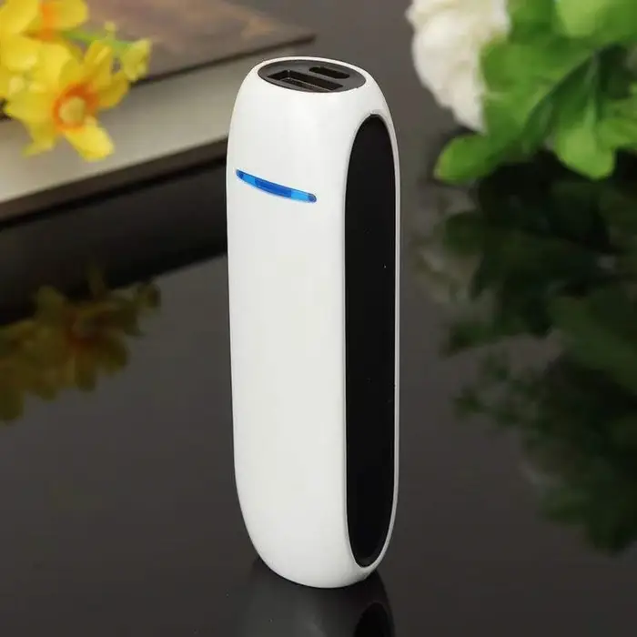 Внешний аккумулятор Luazon PB-07, 2200 мАч, USB, 1 А, провод в комплекте, бело-чёрный