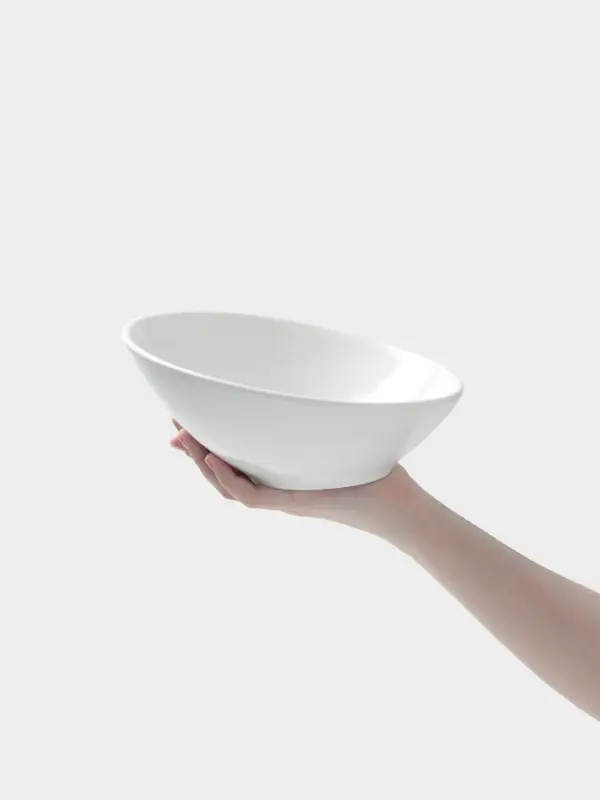 Салатник Hanna Kn&ouml;vell, 600 мл, 21.7&times;21.1&times;10 см, фарфор, белый