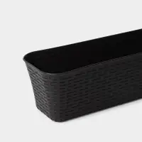 Ящик для цветов балконный &laquo;Ротанг&raquo;, 12 л, 57.5&times;18&times;16 см, пластик, коричневый