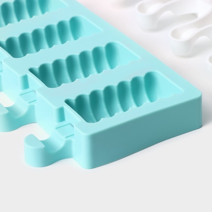 Набор форм для мороженого Доляна «Эскимо», 3 шт, силикон, 20×12 см Набор форм для мороженого Доляна «Эскимо», 3 шт, силикон, 20×12 см