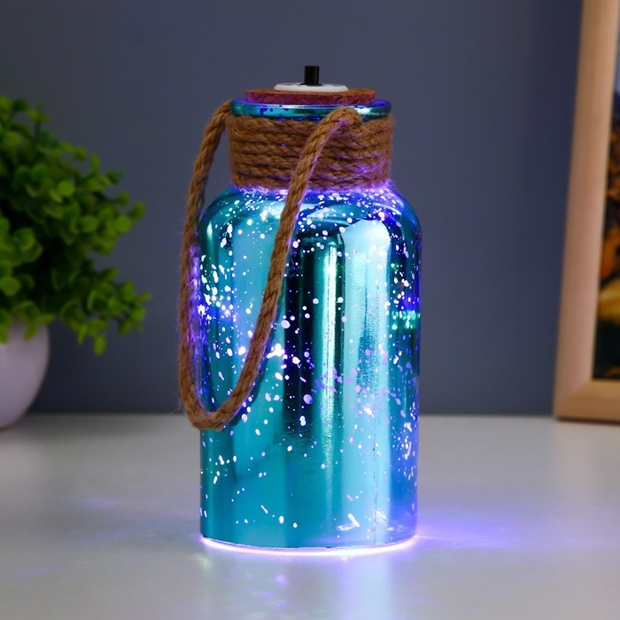 Ночник Ночник "Ласси" LED от батареек синий 8х8х17 см RISALUX