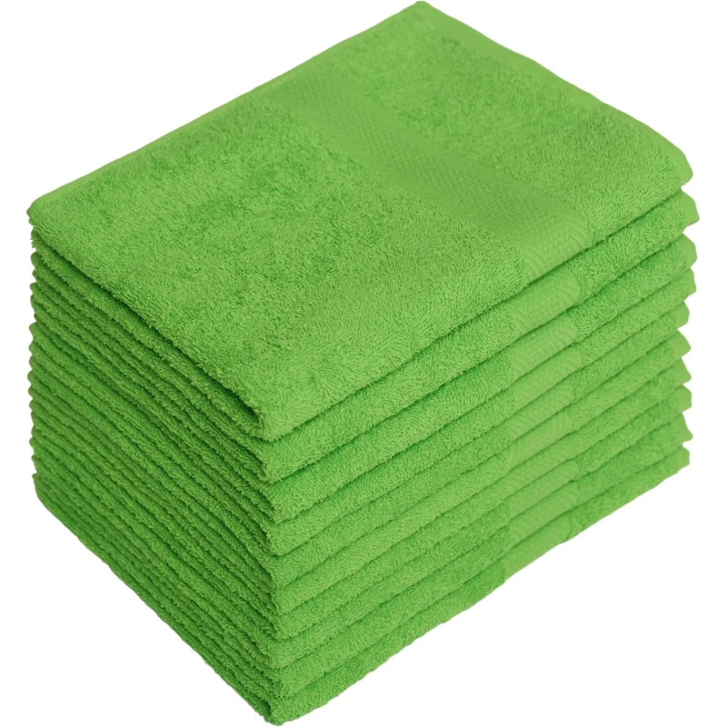 Набор полотенец махровых бордюр 440 г/м2, 40х70 салатовый, 10шт
