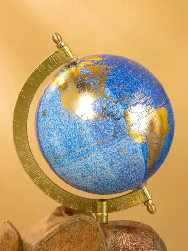 Глобус сувенирный, 17×12.5×31.5 см, подставка дерево
