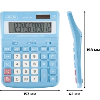 Калькулятор настольный ПОЛНОРАЗМ Attache AF-447BL,12р,дв.пит,гол,198x153x42