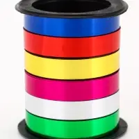 Лента упаковочная глянцевая, ассорти 0.8 см &times; 3 м