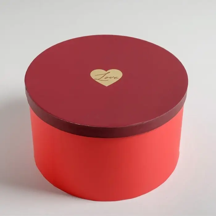 Набор коробок для цветов 3 в 1, упаковка подарочная, &laquo;Красный&raquo;, 18&times;18&times;13 см - 25&times;25&times;15 см