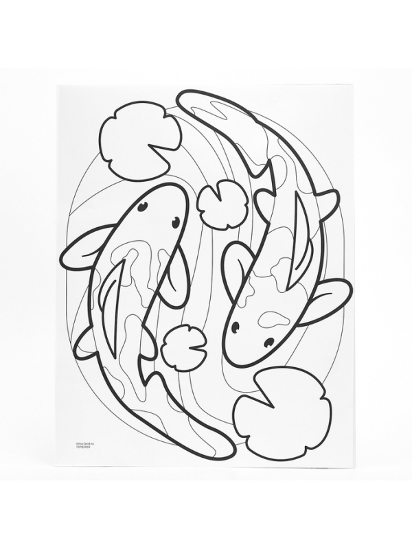 Школа талантов Набор для творчества Ковровая вышивка Карпы, подрамник Школа талантов Набор для творчества Ковровая вышивка Карпы, подрамник