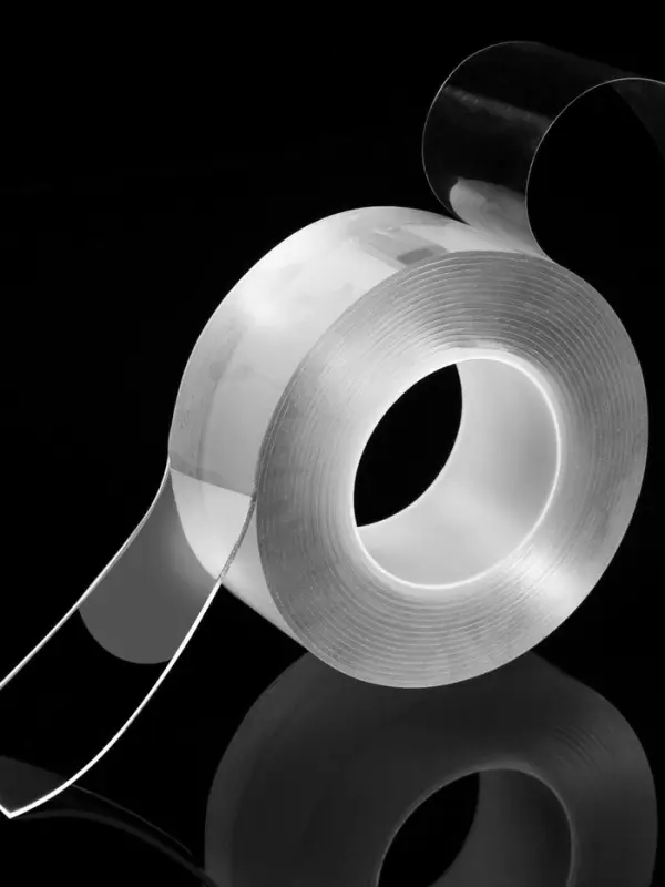 Клейкая нано лента TORSO, прозрачная, двусторонняя, акриловая 15 мм &times; 3 м