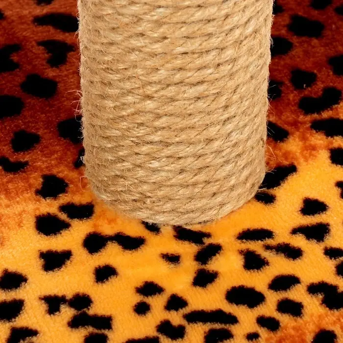 Когтеточка &laquo;Столбик&raquo;, 30&times;30&times;56 см, с площадкой и игрушкой, джут, МИКС