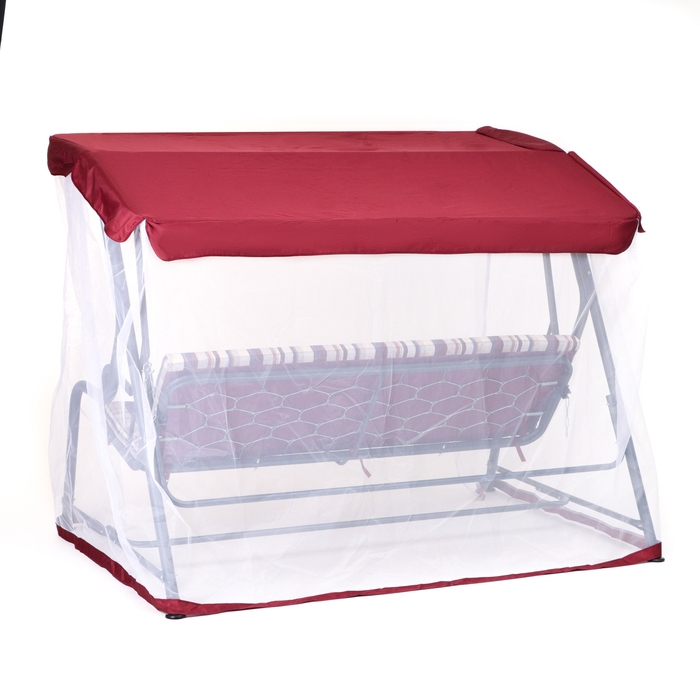 Качели садовые "Панама", 209 х 142 х 155 см, макс. нагрузка 300 кг, бордовые