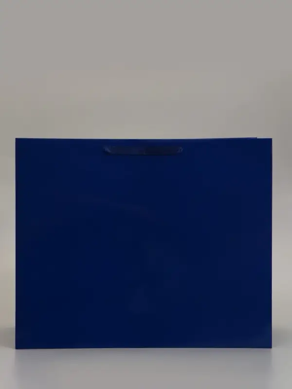 Пакет подарочный ламинированный горизонтальный "Синий", XL 49 &times; 40 &times; 19 см