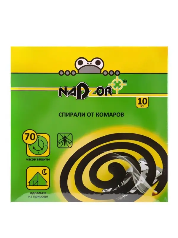 Спирали от комаров "Nadzor", черные, 10 шт
