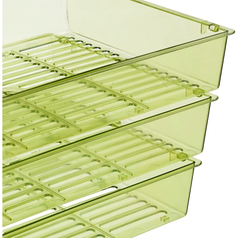 Лоток горизонтальный Attache Bright Colours решетчатый прозрачный зеленый