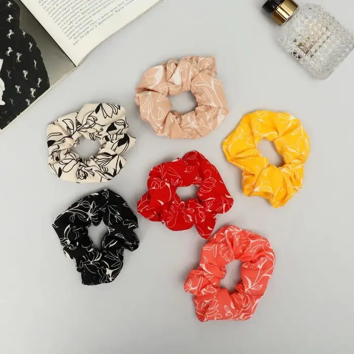 Резинка для волос "Орбита" цветение галант, 10 см, микс