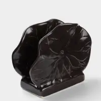 Салфетница &laquo;Цветок&raquo;, 12&times;5&times;10 см, керамика, коричневая
