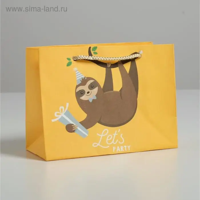 Пакет подарочный, упаковка, Let`s party, 14.5 х 19.5 х 8.5 см