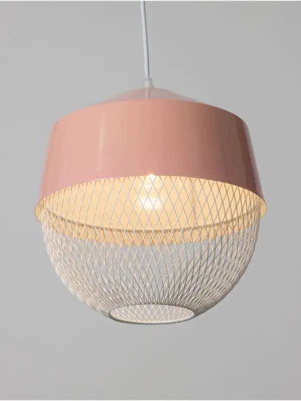 Светильник потолочный BayerLux Lea, 1&times;40 Вт, Е27, розовый, 26&times;26&times;32 см