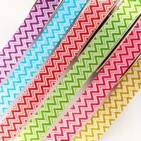 Лента упаковочная для декора и подарков, зигзаг, МИКС, 1.2 см &times; 5 м&plusmn;5%