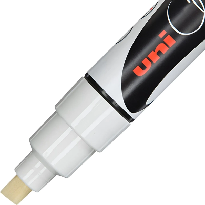 Маркер меловой UNI PWE-8K, белый, до 8.0 мм.