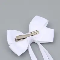Бант для волос на заколке с лентами, цвет белый, Принцессы Бант для волос на заколке с лентами, цвет белый, Принцессы