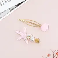 Набор для волос "Морская звезда" (1 зажим, 1 невидимка) 7 см, розовый