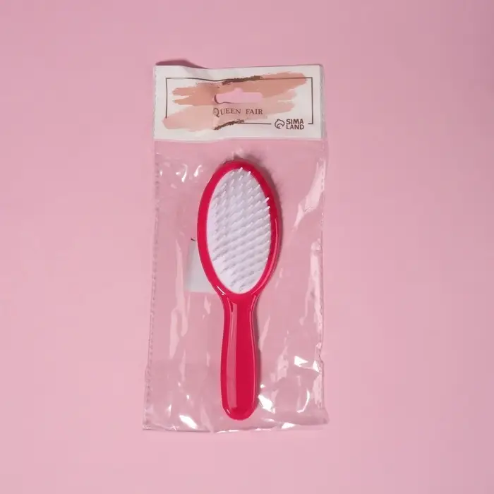 Расчёска массажная, 5×15 (±1) см, розовая