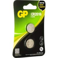 Батарейка GP CR2016, 3V, литий, GPCR2016-2CRU2, бл/2шт