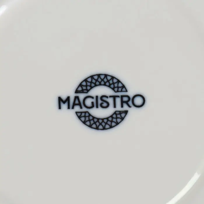 Набор блюдец фарфоровых Magistro Mediterana, 2 предмета: 16&times;15 см, цвет бежевый