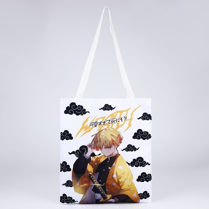 Шопер «Дзэницу», 35х0.5х40 см, отд без молнии, без подклада, белый Шопер «Дзэницу», 35х0.5х40 см, отд без молнии, без подклада, белый