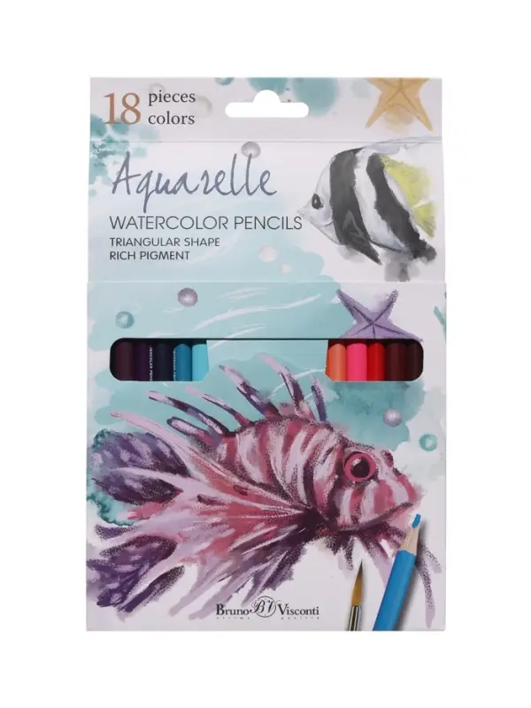 Карандаши акварельные 18цв BrunoVisconti . DREAM WORLD Карандаши акварельные 18цв BrunoVisconti . DREAM WORLD