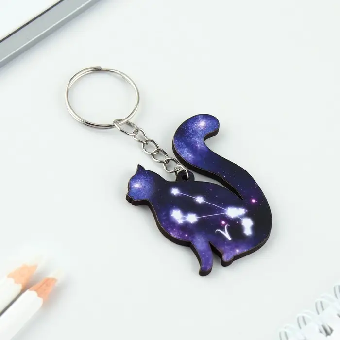 Брелок для ключей деревянный «Овен» знак зодиака, 4,5 х 6 см