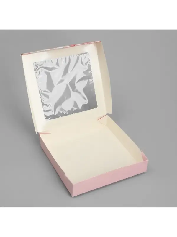 Кондитерская упаковка, коробка с ламинацией &laquo;Пионы&raquo;, 20&times;20&times;4 см