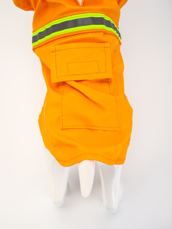 Куртка для собак с подкладом, размер L (ДС 35, ОГ 47 см, вес 6-10 кг), оранжевая