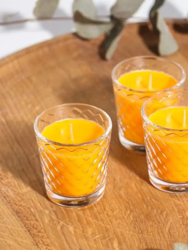 Ароматическая свеча в стакане, набор 3 шт., по 50 мл, 10 ч, 32 г, цитрус-грейпфрут