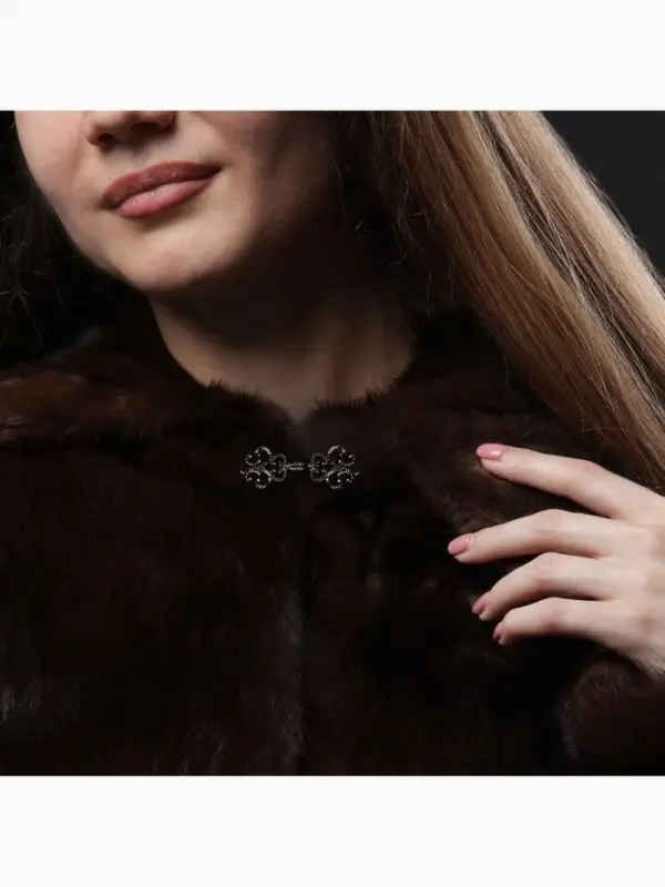 Декоративная застёжка, 4.5&times;1.5 см, цвет чёрный